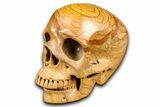Realistic, Polished Picture Jasper Skull #382158-2